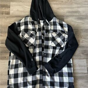 LA MIEL Black and White Checkered Jacket